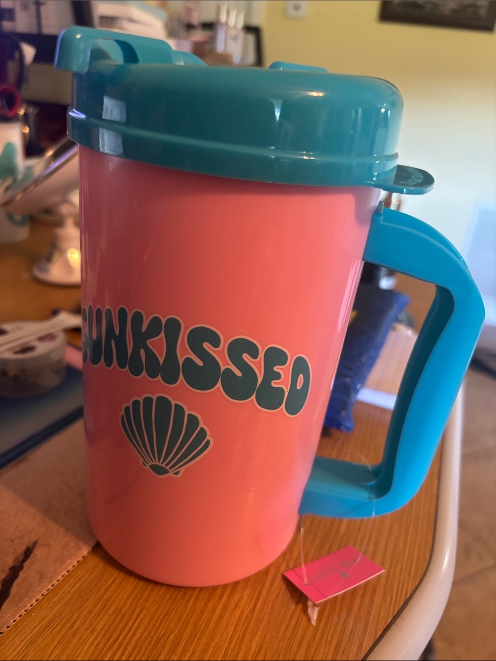 Simply Southern SunKissed Pink & Teal Travel Mug by
